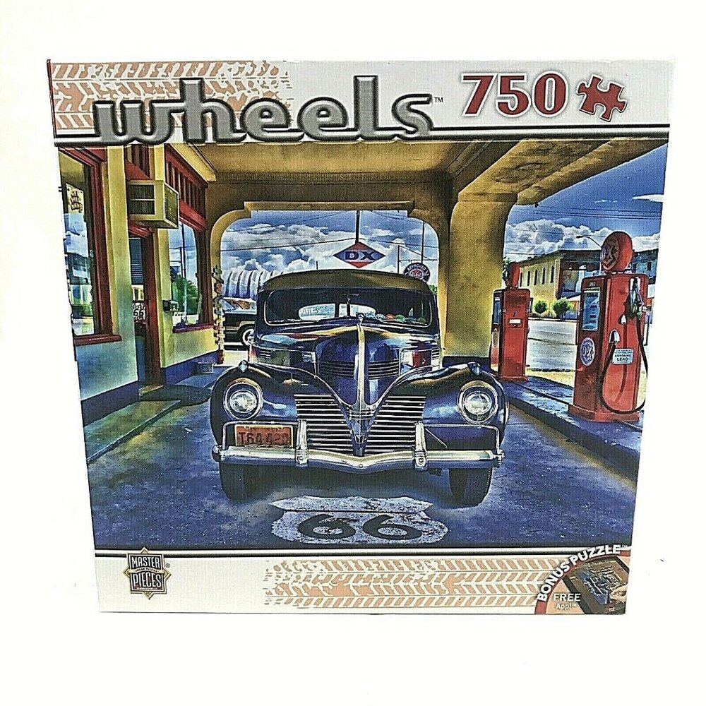 Master Pieces Wheels Kicks On Route 66 Gas Station 750-Piece Jigsaw Puzzle New S